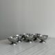 6 stainless steel footed bowls, Letang Remy style