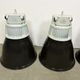 Set of 4 Industrial  Black Enamel Pendant Lamps from Elektrosvit, 1970s