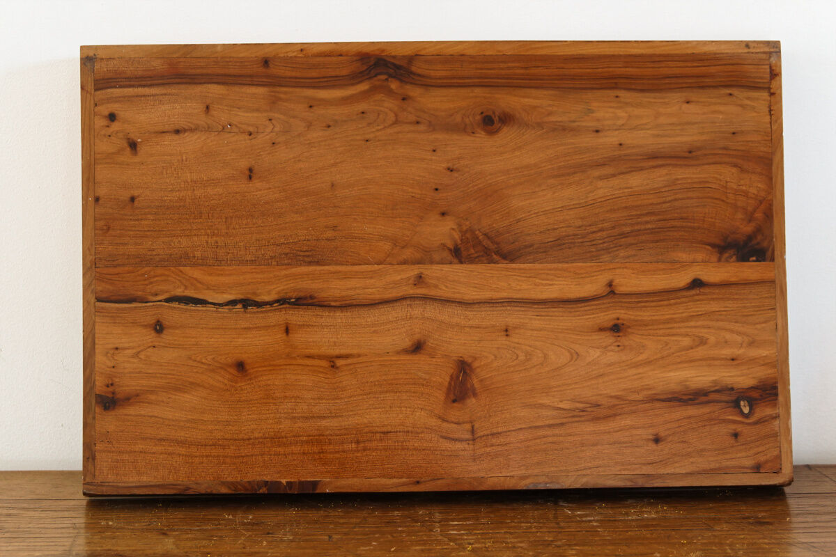 Elm magnifying glass tray and mother-of-pearl