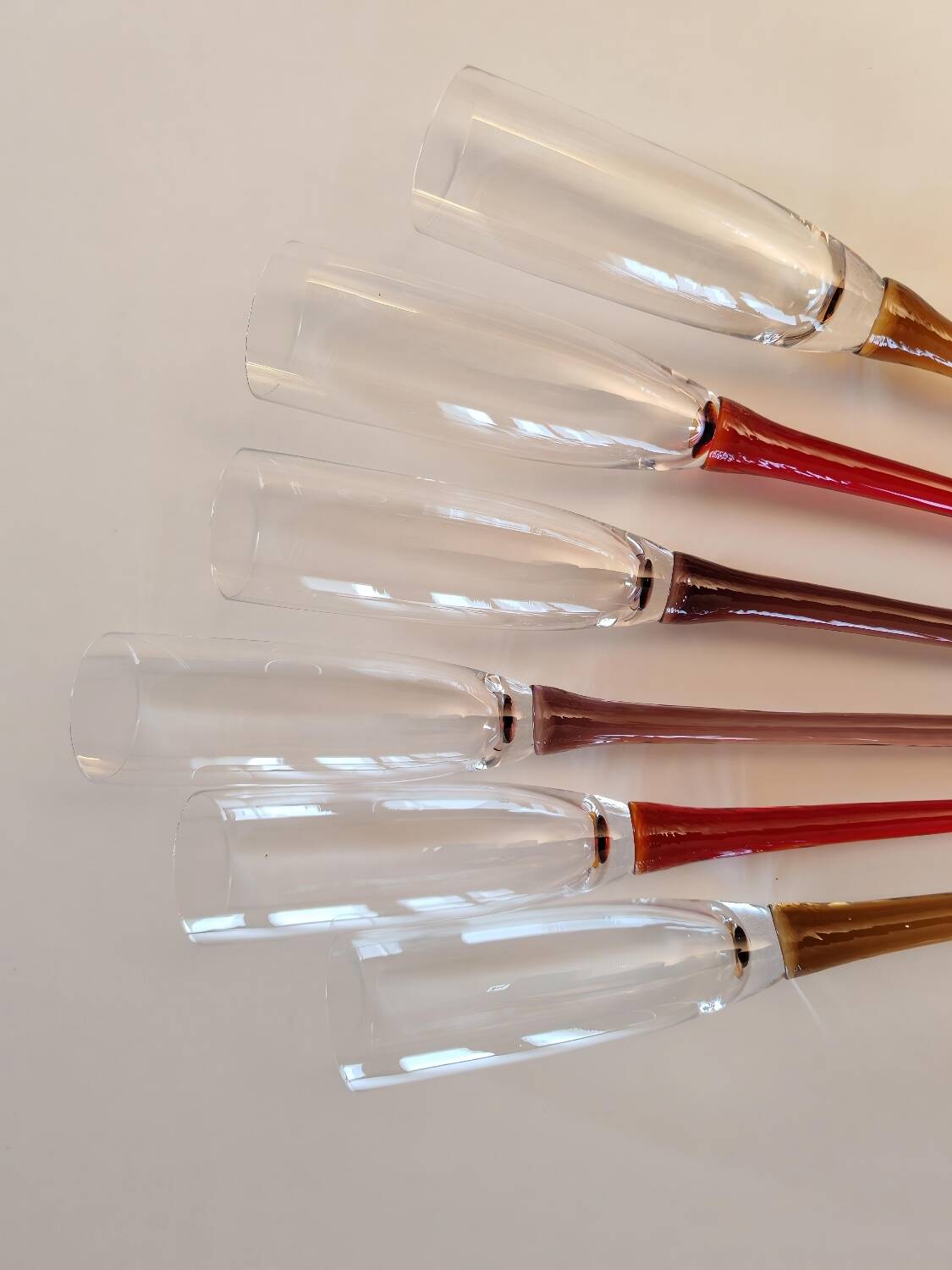 Champagne flutes in their vase