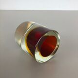 Multi-Color Murano Vetri Glass Sommerso Bowl Shell Ashtray Element, Italy, 1970s