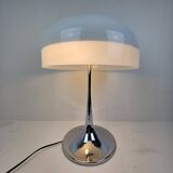 Lampe à poser champignon en métal chromé, Italie 1970