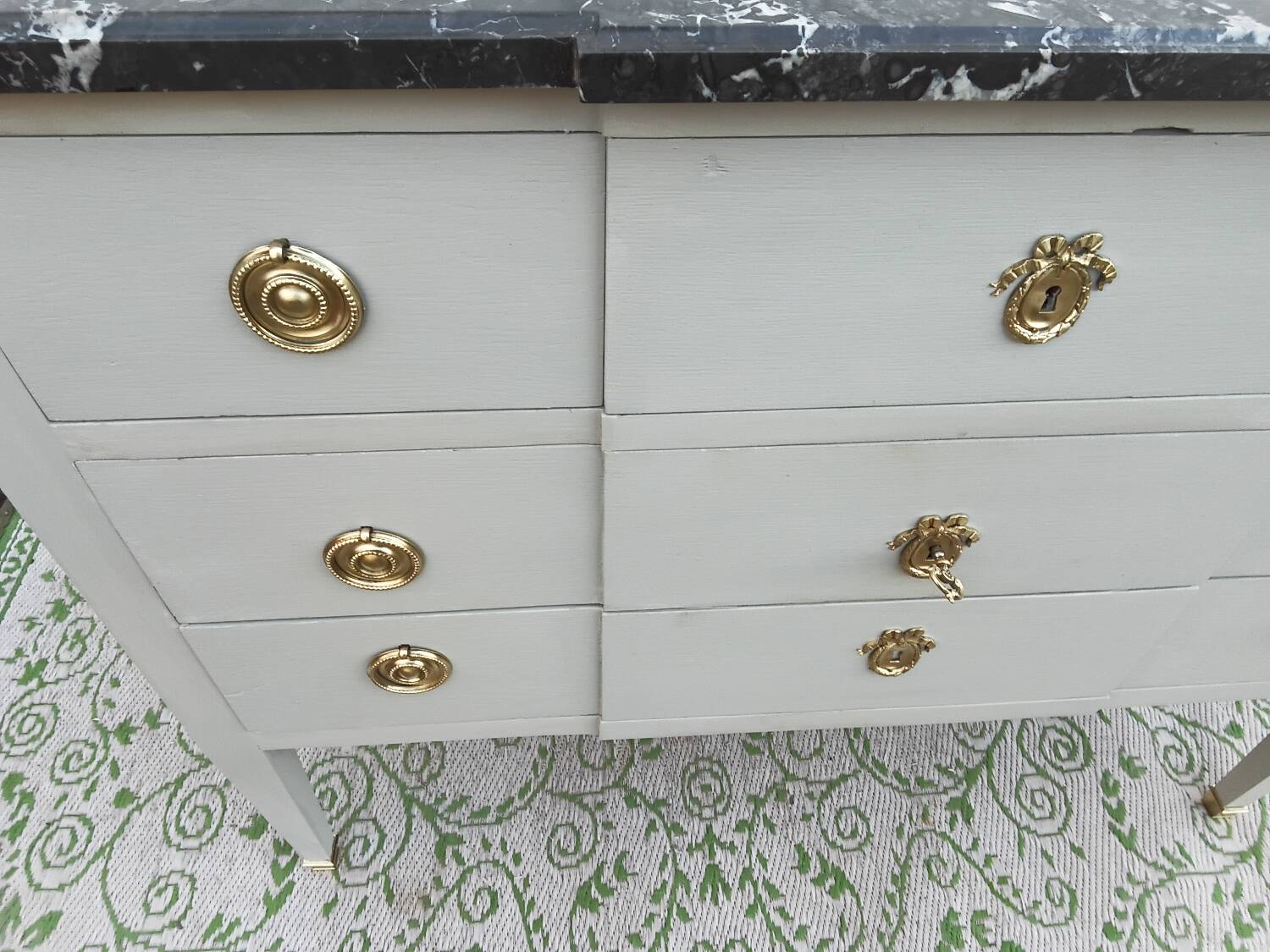 Gray chest of drawers