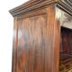 Vintage wooden library with storage chest/basket.