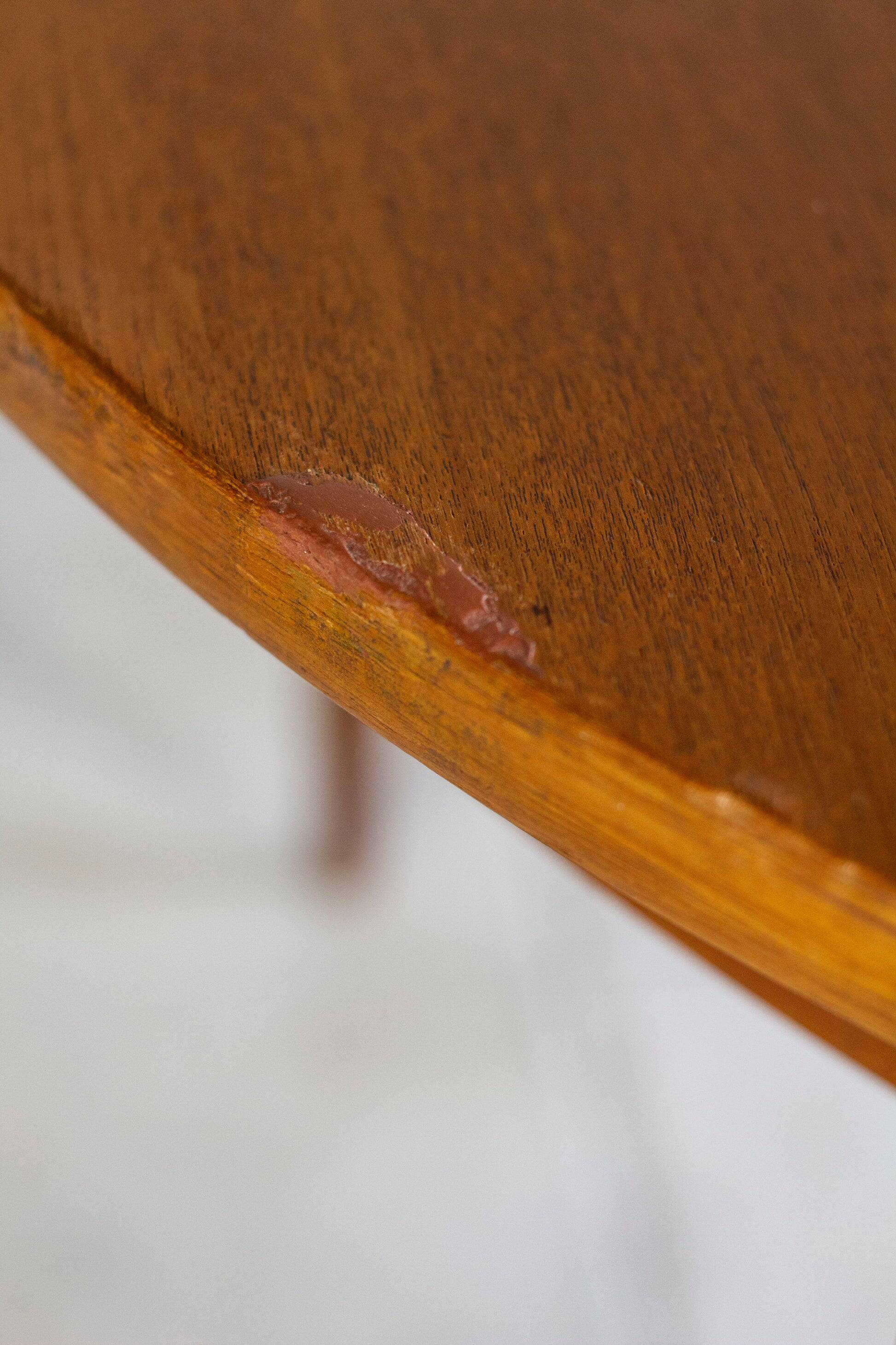 Vintage teak round table and 4 chairs, 1960