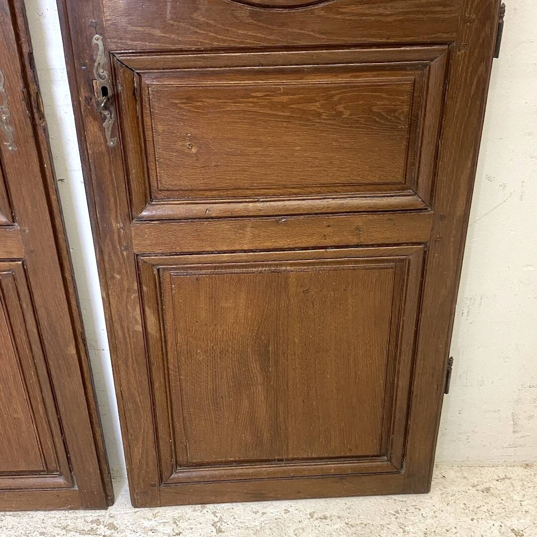 Pair of 19th century oak cabinet doors