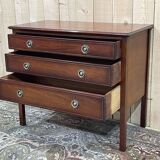 1950s English chest of drawers in mahogany