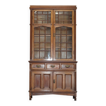 Bibliothèque victorienne Jas Shoolbred avec vitrage astral