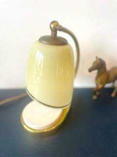Bauhaus / Modernist lamp brass/bakelite & opaline Mid Century 1940-50