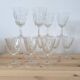 Set of 10 Chiseled Glass Wine Glasses from the 60s