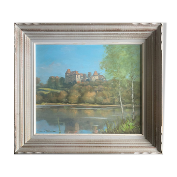 Tableau HSP 1979 : "Environs de Brandon" Saône-et-Loire par Claude Pallot (XX°)