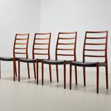 Ensemble de 4 chaises de salle à manger modèle 82 par Niels Otto Moller pour JL Mollers, 1971