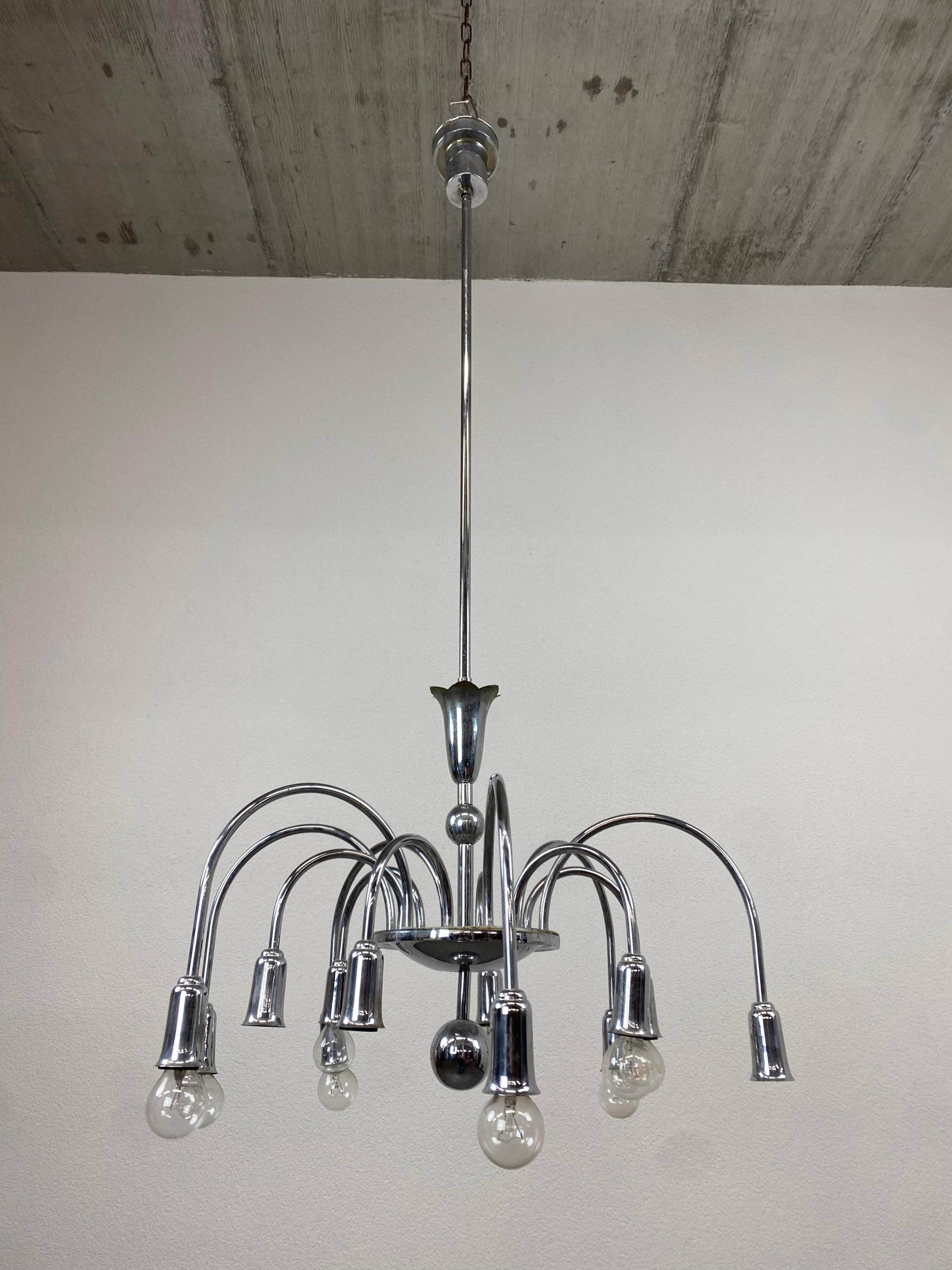 Lustre cascade design milieu du siècle
