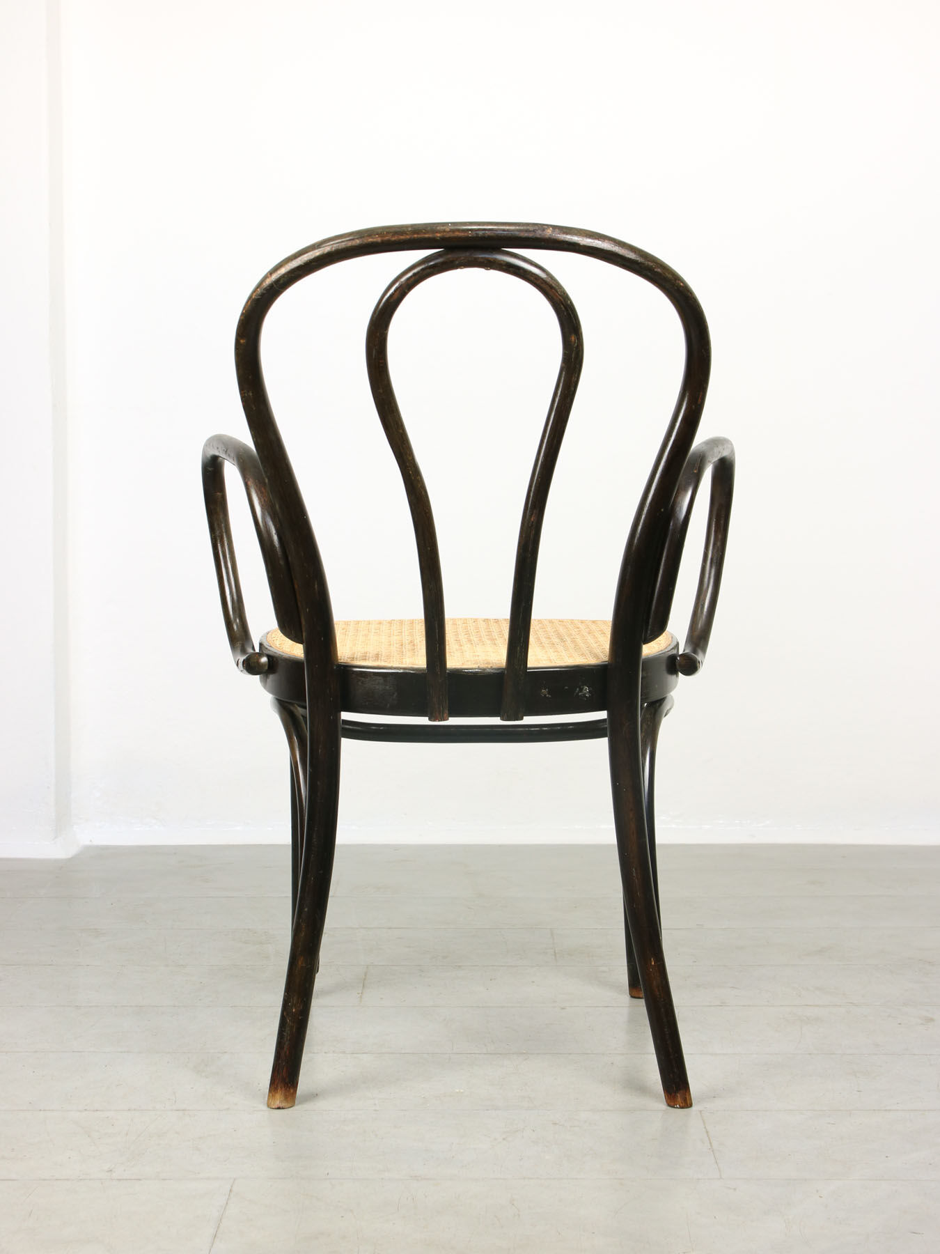 Vintage Bentwood Wide Seat and Arms Bistro Chair