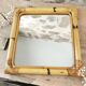Miroir en bambou et rotin