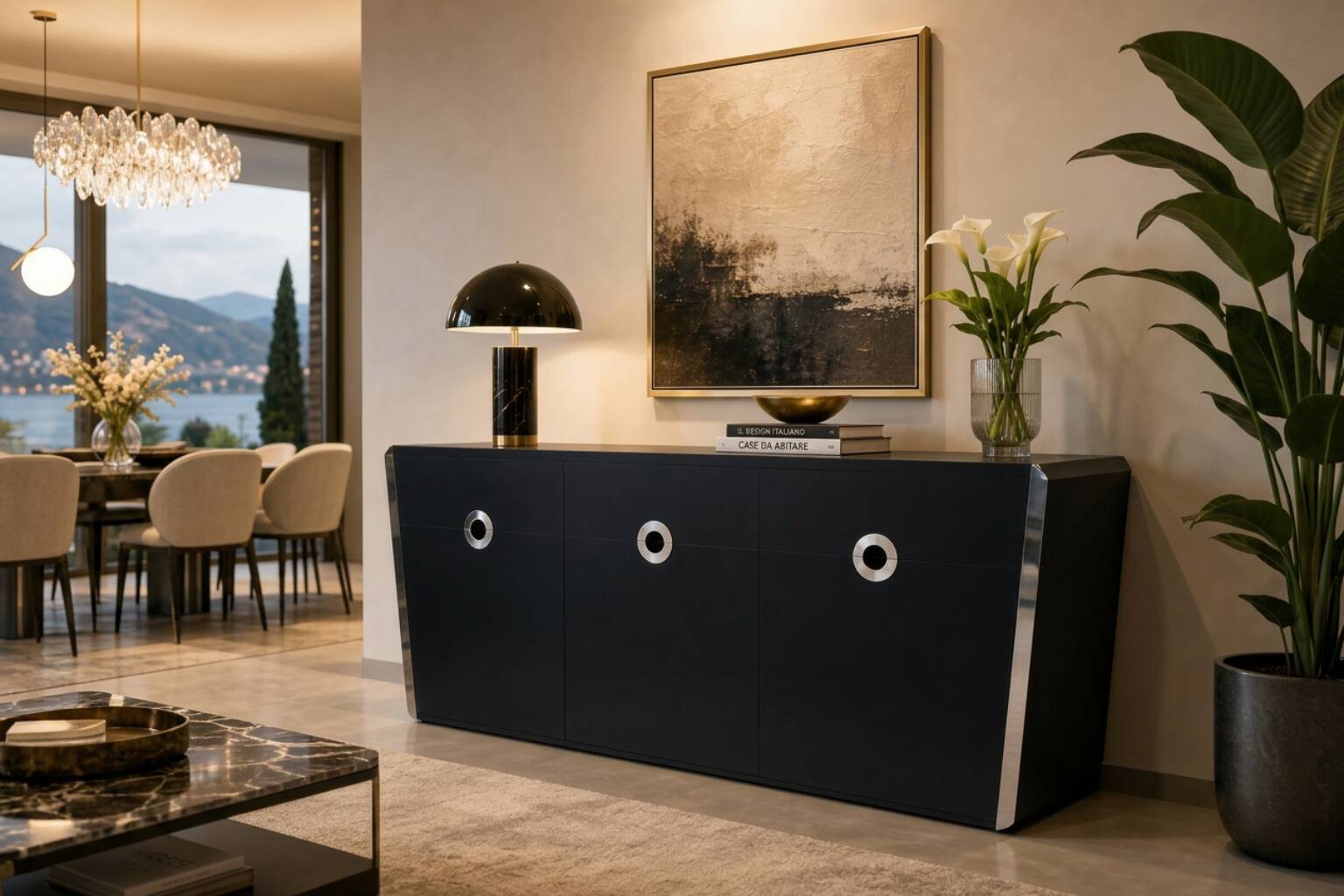 Iconica Credenza 3 Ante "Alveo" di Willy Rizzo per Mario Sabot – Design Ann