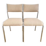 Pair of 70s chrome chairs