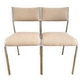 Paire de chaises chromées années 70