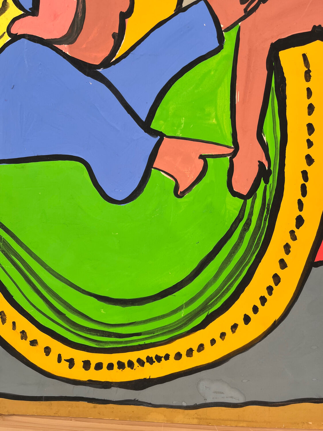 The angel Gabriel and the Magi, oil on paper signed John.