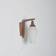 Danish wall lamp in teak with milk glass, 1960s
