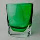 Green sommerso vase by seguros, Murano glass, Italy, 1980