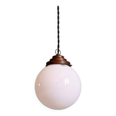 Art Deco suspension in white opaline, Val Saint-Lambert, 1920-30