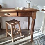Oak farmhouse table in country style