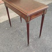 Game table in pommeled Cuban mahogany and bronze, Napoleon III period, circa 1870