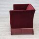 1970s, Danish 2-seater sofa, cherry-red furniture velour.