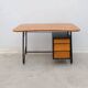 Wooden and metal desk, France 1950