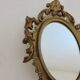 Small baroque mirror in gilded resin, made in Italy, 1970