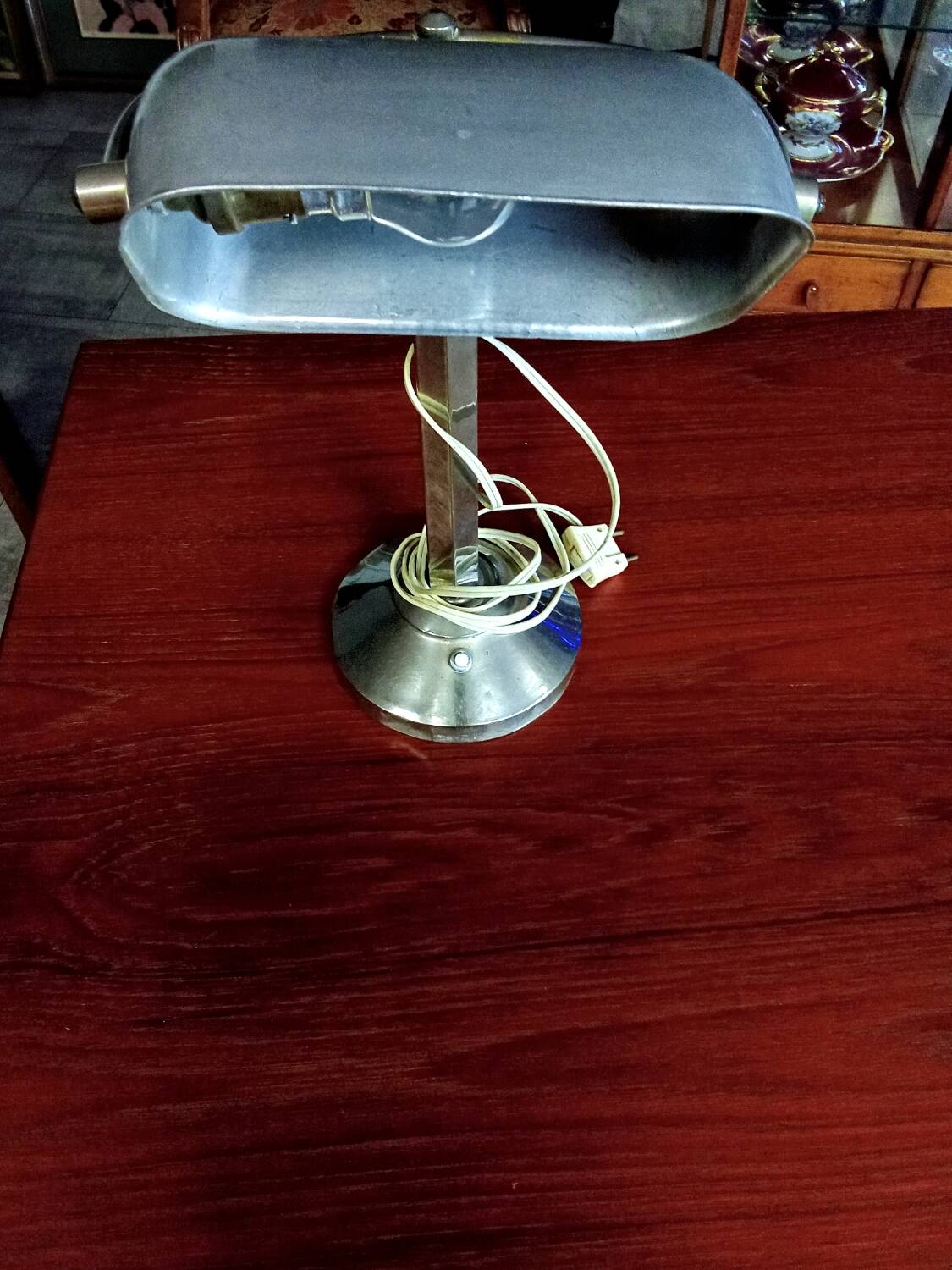 Vintage aluminium desk lamp