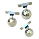 Golden eight-ball projectors by Erco 1970, set of 3