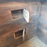 Old Vintage Indian Box on Wooden Wheels Early 20th S