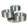 Vintage brushed aluminum triple candle holder