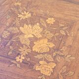 Napoleon III violin-shaped middle desk table 19th in marquetry