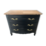Patinated black dresser