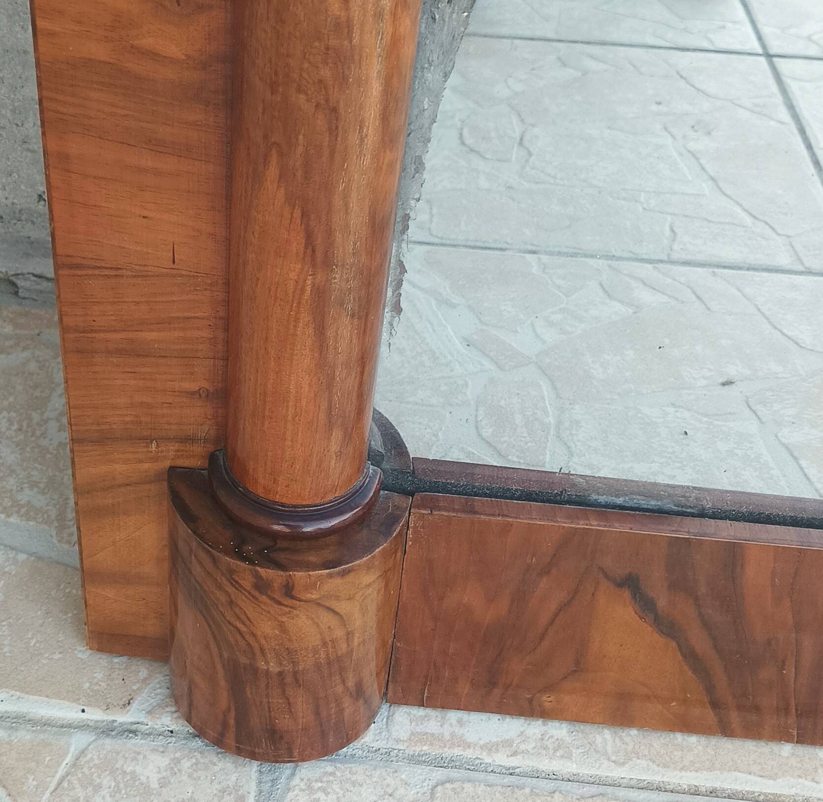 Empire mirror in mahogany
