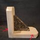 Pair of art deco bookends in black and grey marble