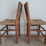 Chaises de Charlotte Perriand modèle dite " bauche " circa 1966
