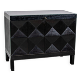 Ebonized brutalist bar cabinet by J. Batenburg for MI Belgium, 1960s