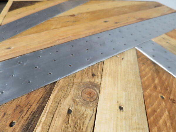 Table basse rustique sapin alu