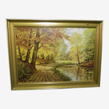 painting on canvas reproduction on canvas workshop MTC large model vintage gilded frame