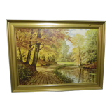painting on canvas reproduction on canvas workshop MTC large model vintage gilded frame