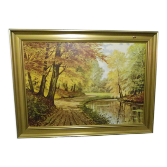 painting on canvas reproduction on canvas workshop MTC large model vintage gilded frame