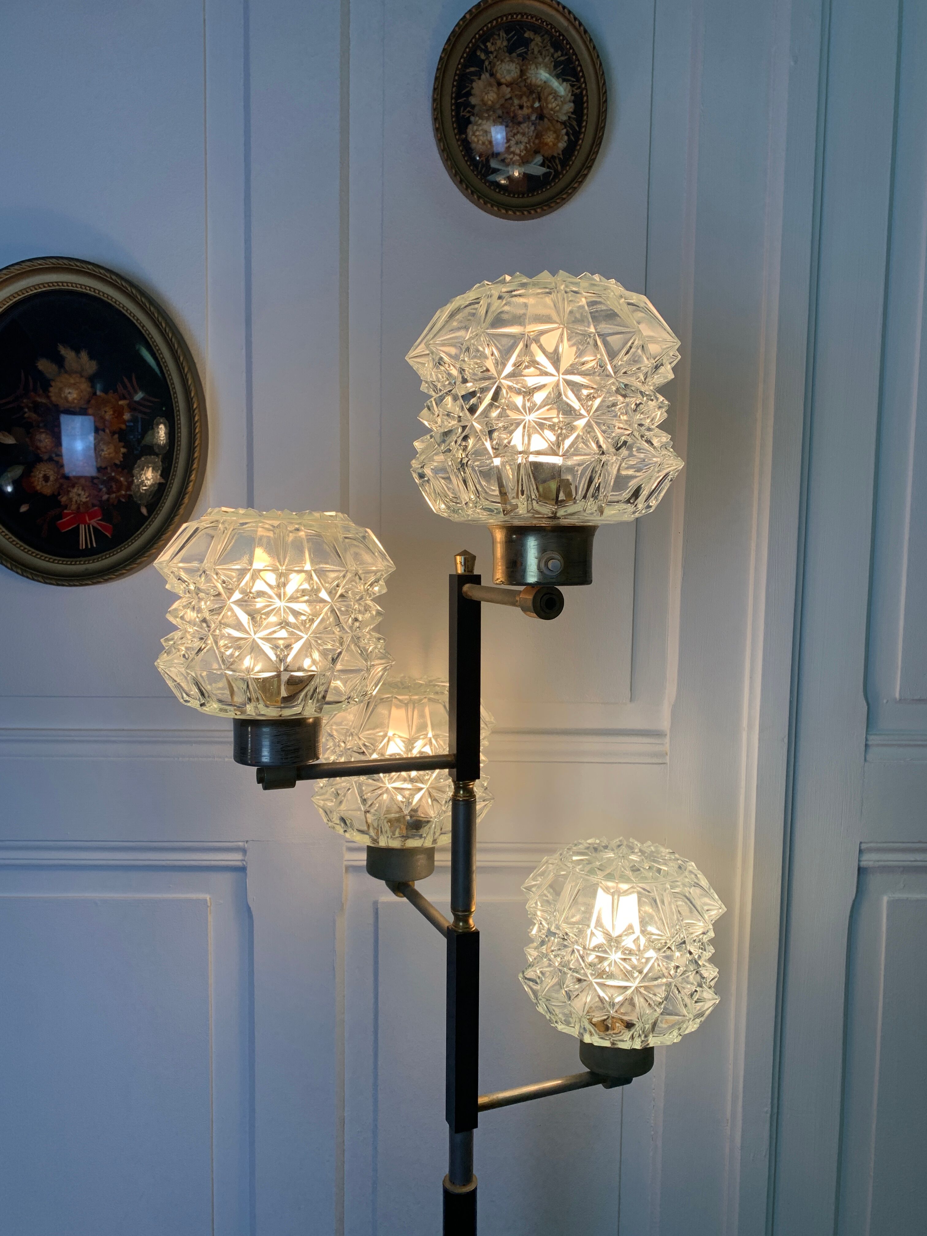 Vintage floor lamp 4 lights 50s/60s