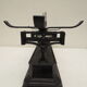 Old complete roberval balance in black cast iron with fine lines (force 5 kg)