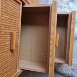 Armoire en rotin vintage