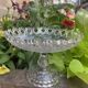 Glass fruit bowl, pressed mould, centre table, seasonal fruits.