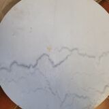 Gueridon bistro base cast iron marble top